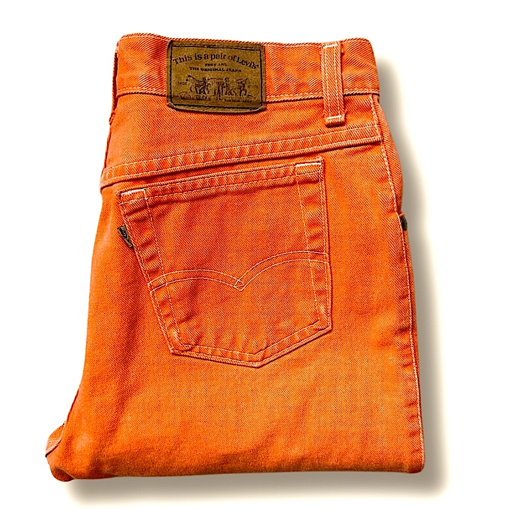 NWT VINTAGE Levi’s 900 Series SLIM Orange Jeans Women’s size 5 Jeans - Picture 1 of 12